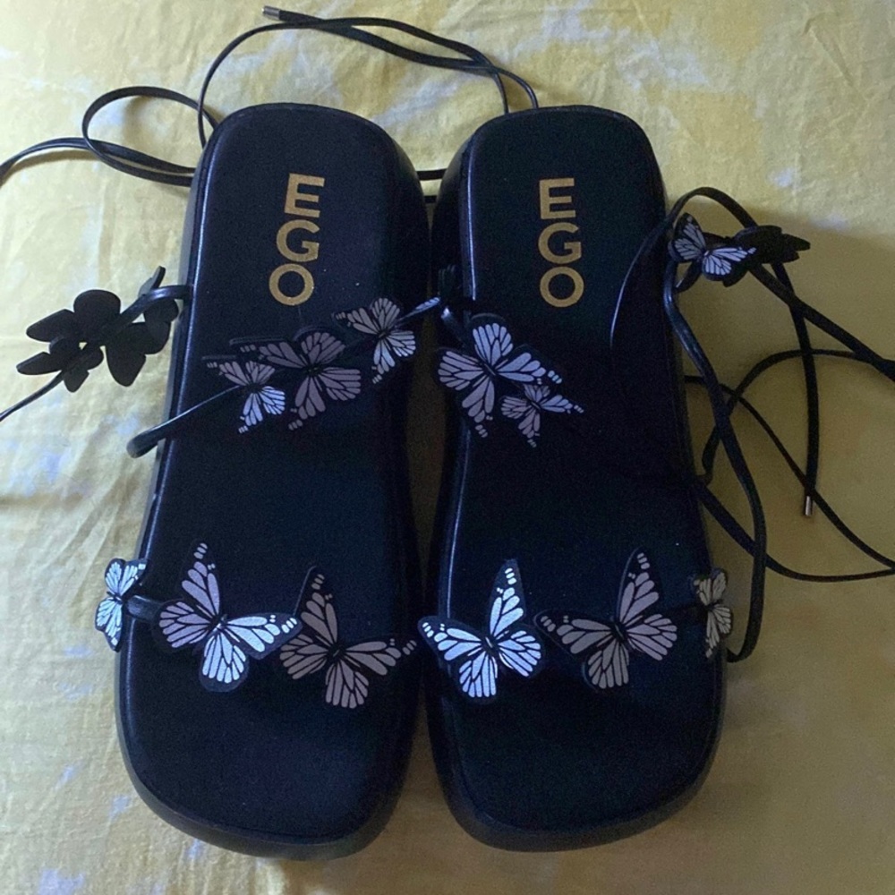 EGO butterfly platform sandals - Picture 2 of 4